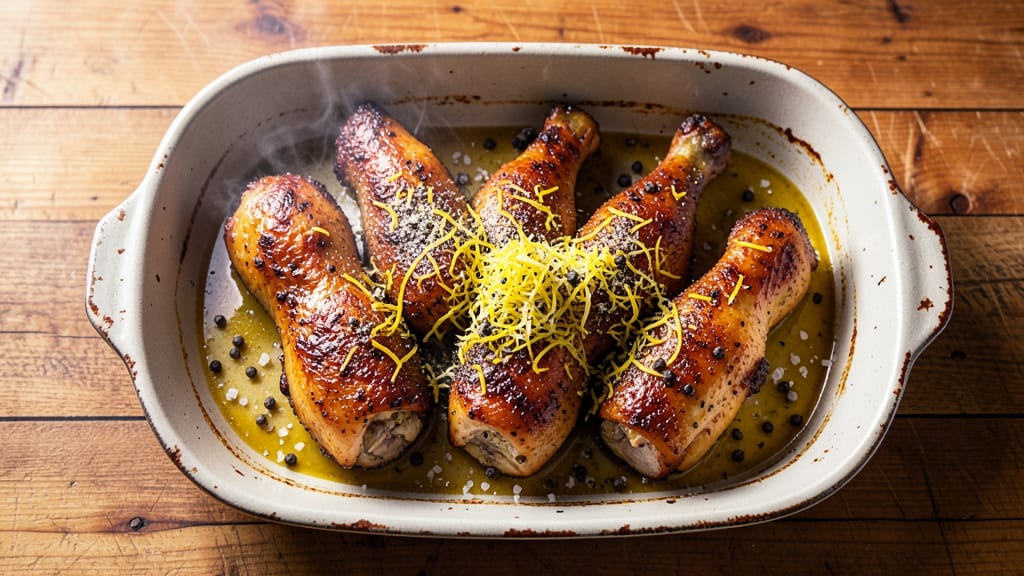 Baked Lemon Pepper Chicken Drumsticks Recipe: Crispy Skin, Juicy Meat in 40 Minutes