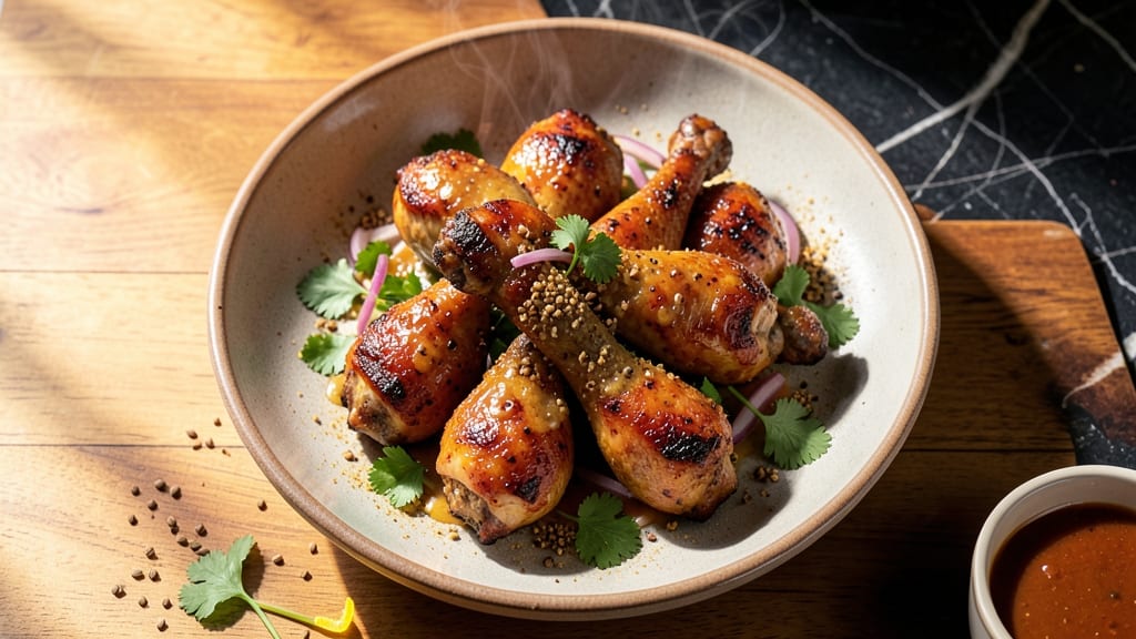 Baked Chicken Drumsticks Indian Recipe: Spiced Yogurt Marinade for Crispy Skin