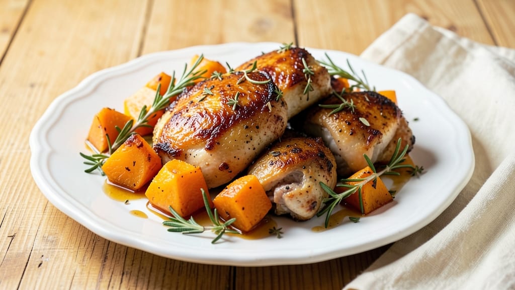 Baked Chicken And Squash Recipe: One-Pan Herb-Roasted Harmony