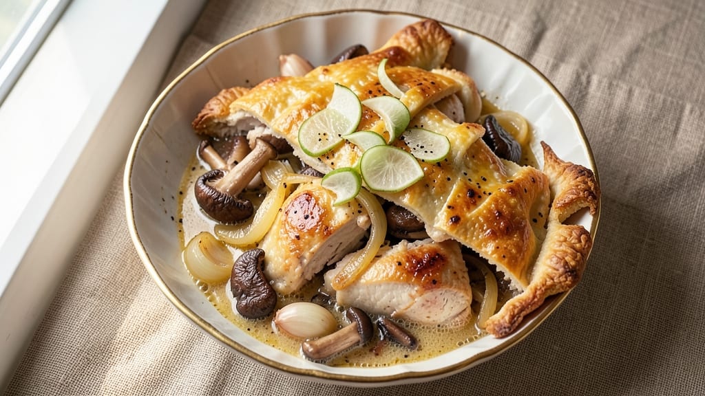 Asian Chicken Pot Pie Recipe: Fragrant Ginger-Soy Filling in Crispy Layers