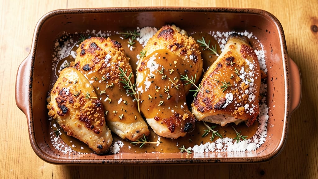 Amish Baked Chicken Recipe: Golden Streusel-Topped Crisp With Juicy Centers