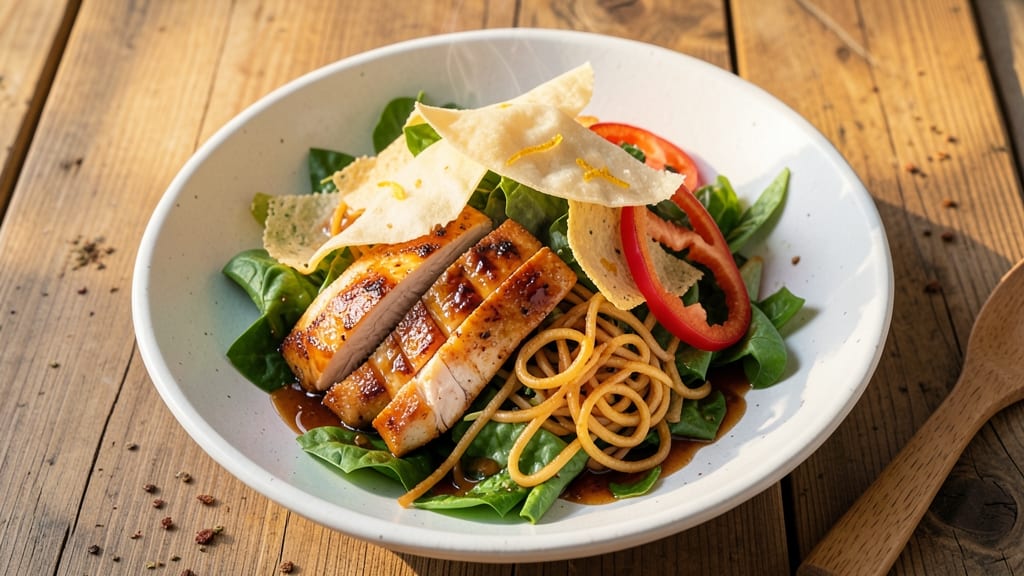 Applebee's Asian Chicken Salad Copycat Recipe: Crunchy Wonton Chips and Sweet Chili Magic