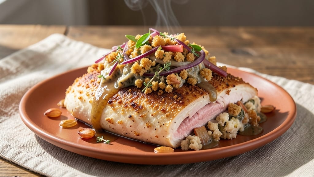 Baked Chicken Breast With Stove Top Stuffing Recipe: Juicy Meat and Herbed Crisp in One Pan