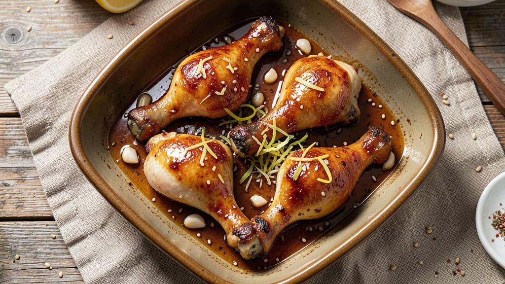 Baked Teriyaki Chicken Legs Recipe: Glossy Caramelized Glaze Locks in Juices
