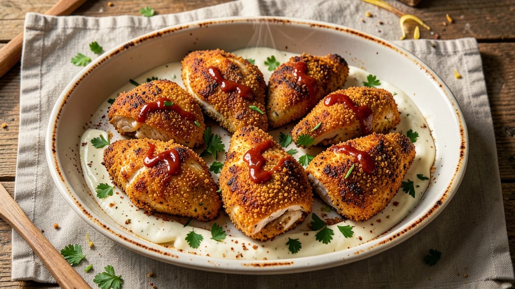 Baked Chicken Maryland Recipe: Crispy Breaded Crunch With Tangy Mustard-Kissed Glaze