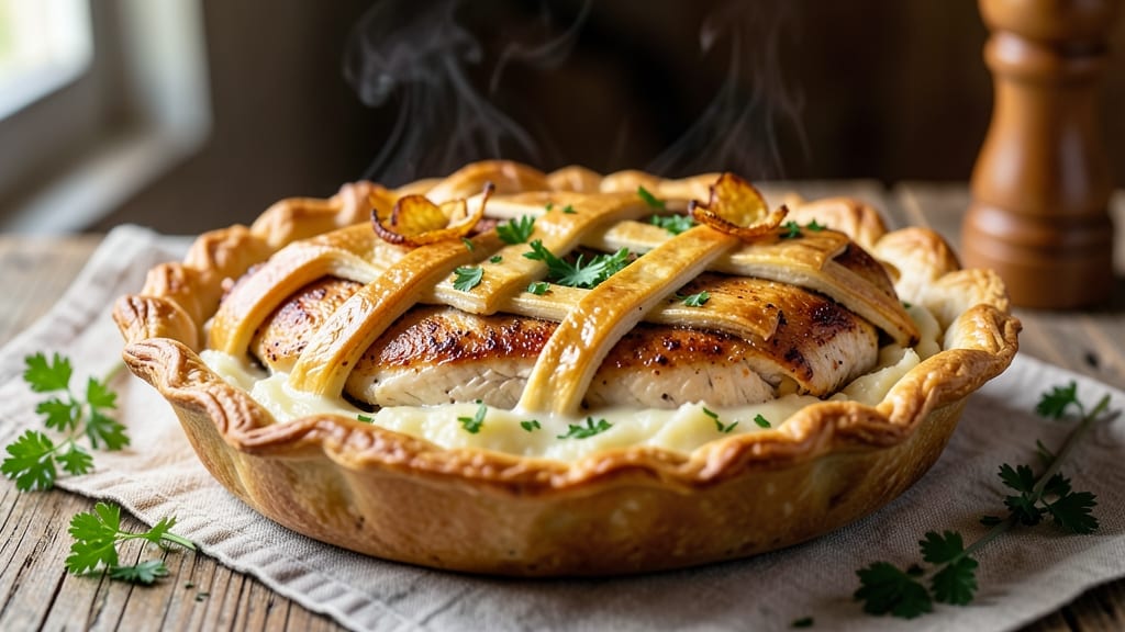 Aussie Chicken Pie Recipe: Flaky Pastry and Savory Filling in One Bake