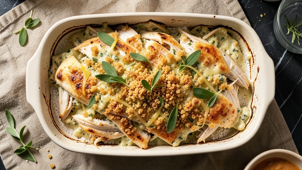 Baked Chicken and Dressing Casserole Recipe: One-Pan Thanksgiving Feast in 45 Minutes