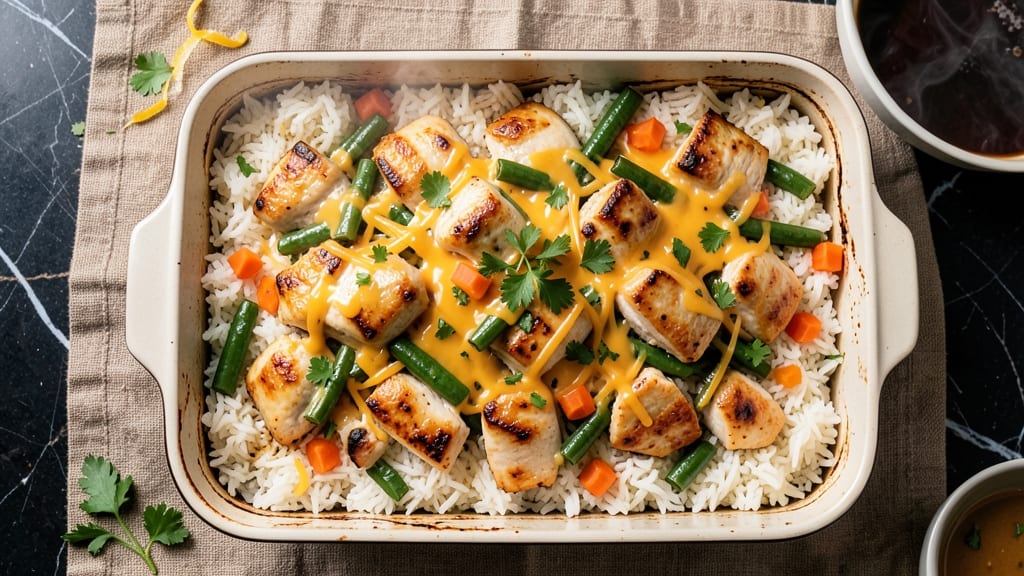 All Recipe Chicken and Rice Casserole: One-Pan Bake With Crispy Top, Juicy Chicken