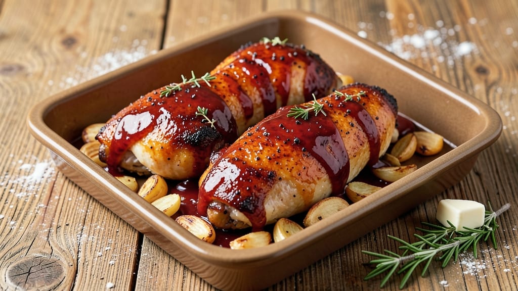 Baked Chicken Thighs With Barbecue Sauce Recipe: Sticky-Sweet Glaze That Locks in Juiciness