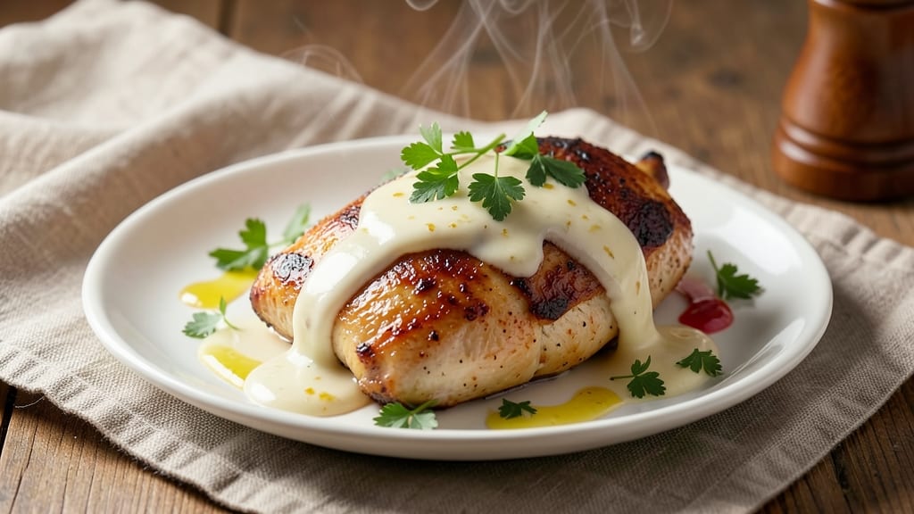 Baked Chicken in White Sauce Recipe: Crispy-Topped Creamy Baked Masterpiece