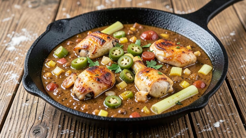Chicken Gumbo Recipe: Smoky Roux Magic with Andouille and Okra