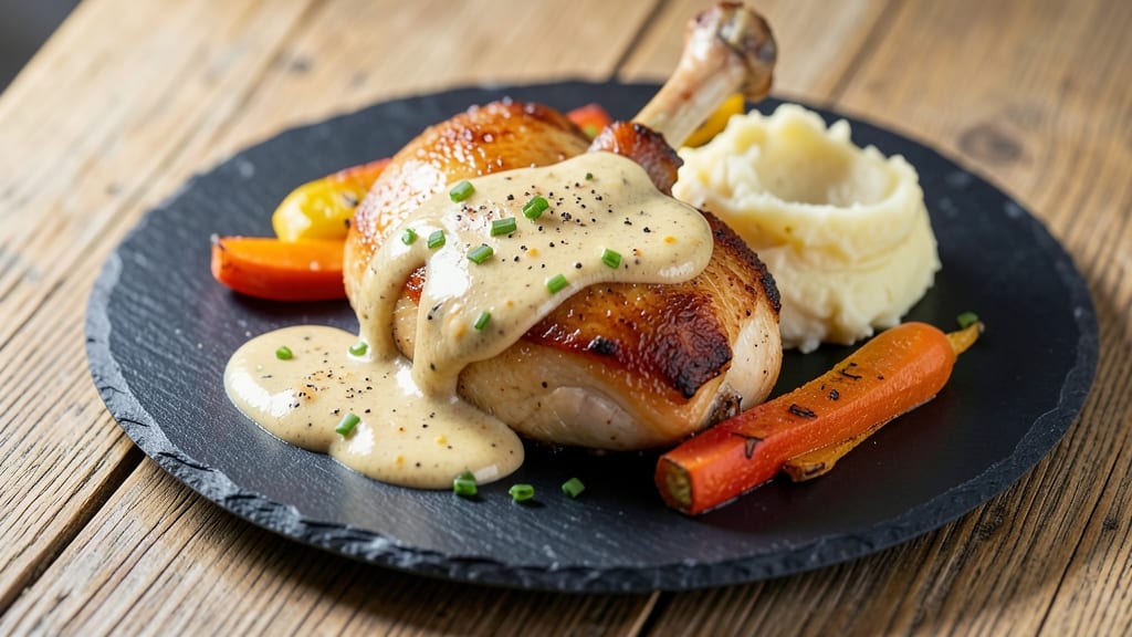 Chicken Thighs With Creamy Mustard Sauce Recipe: Pan-Seared Crisp With Tangy Creamy Finish