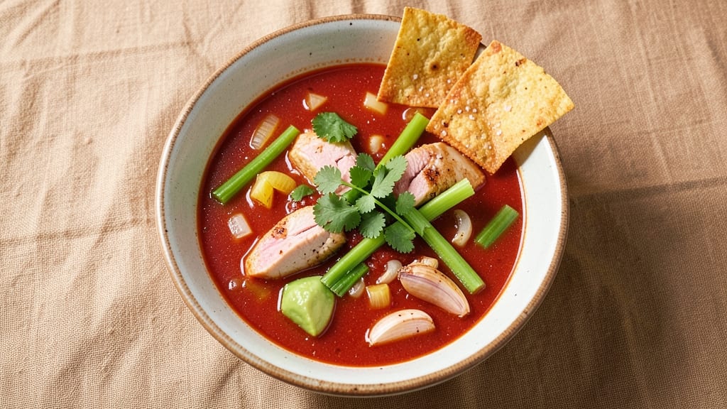 Chili's Chicken Tortilla Soup Copycat Recipe: Crispy Celery Crust Over Creamy Tomato Base