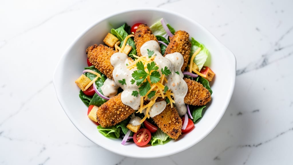 Applebee's Crispy Chicken Tender Salad Recipe: Crunchy Bites Over Creamy Ranch Dressing