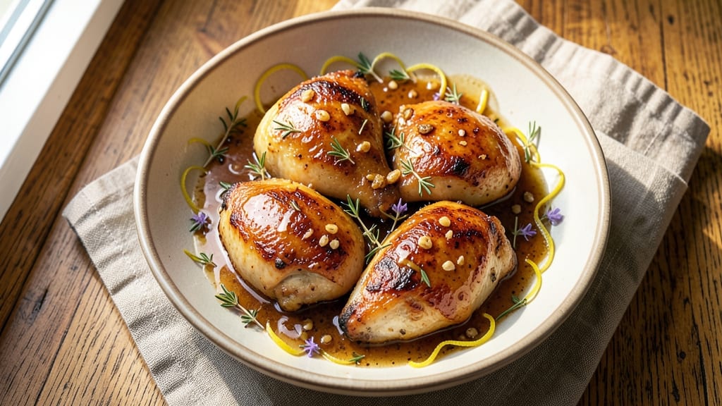 Baked Honey Lemon Chicken Recipe: Bright Citrus Glaze That Carves Into Meat