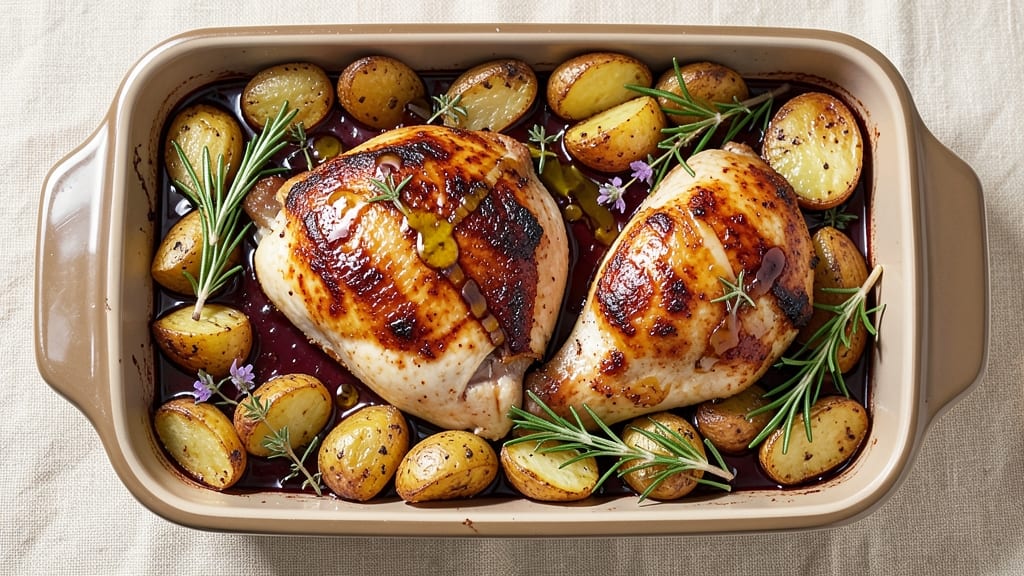 Balsamic Chicken Bake Recipe: Glazed Caramelized Crust With Juicy Meat