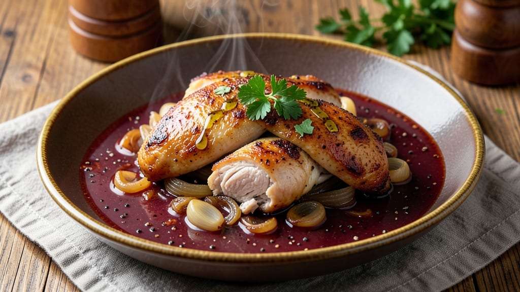 Au Jus Chicken Slow Cooker Recipe: Juicy Tender Meat in Flavorful Pan Sauce