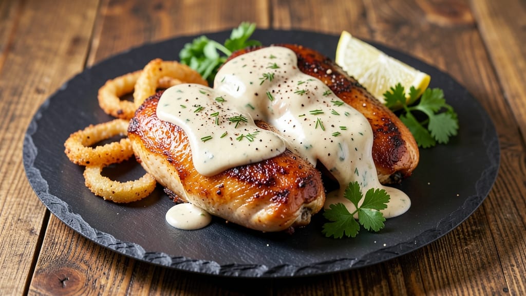 Baked Chicken Thighs Recipe with Ranch Dressing: Crispy Crust, Tangy Creamy Dip Pairing