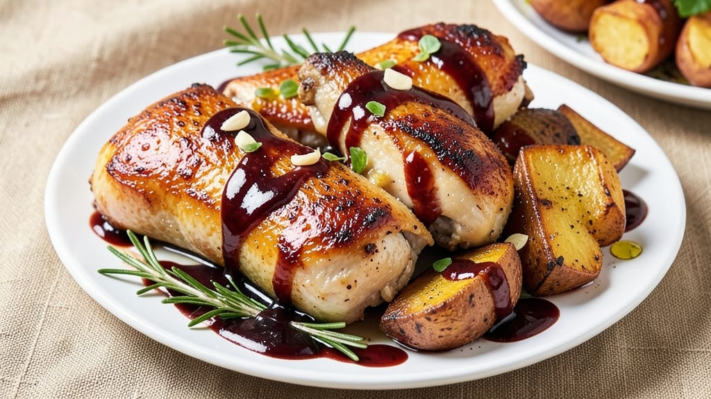 Balsamic Chicken and Sweet Potatoes Recipe: Sweet-Tangy Roast With Caramelized Edges