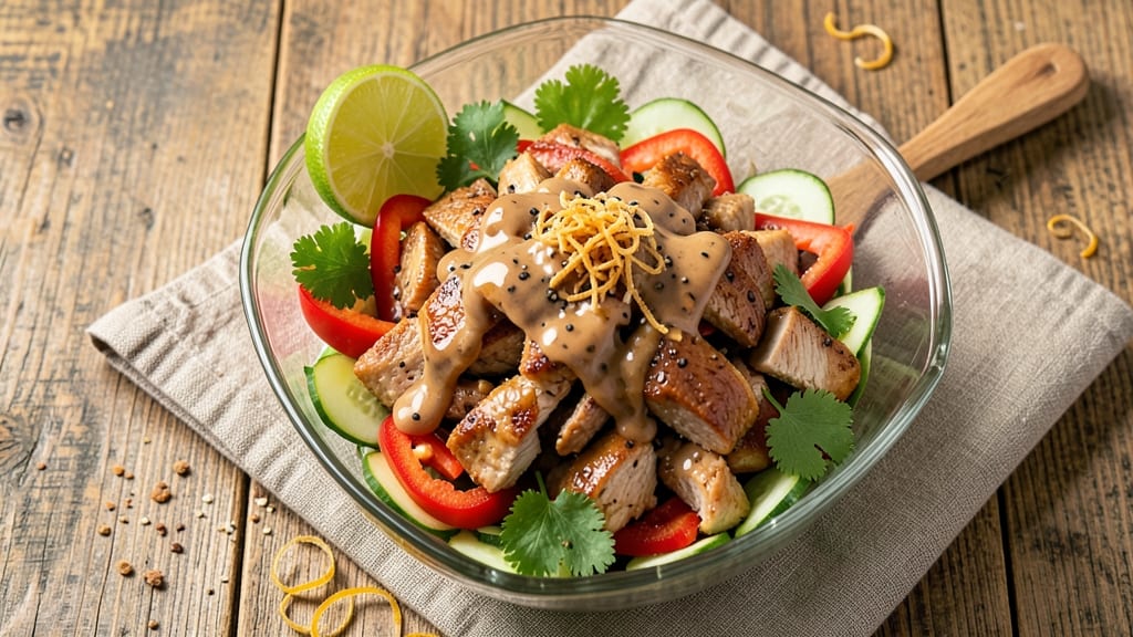 Asian Chopped Chicken Salad Recipe: Crunchy Peanut-Ginger Dressing Magic