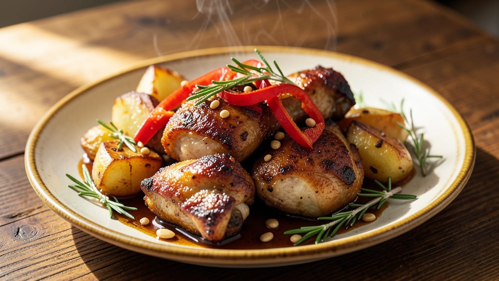 Portuguese Chicken Recipe: Fragrant Garlic and White Wine Baste